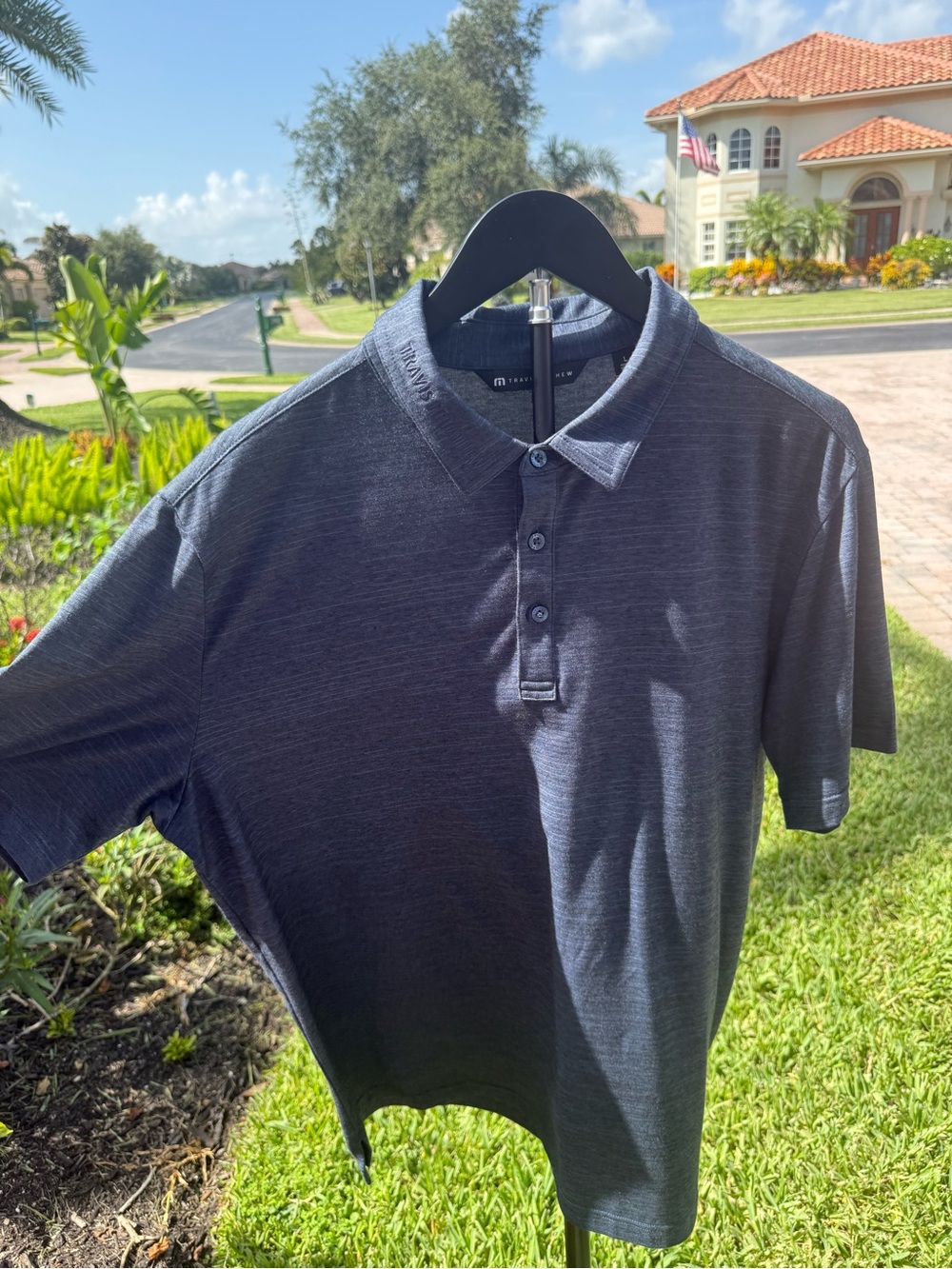 Travis Mathew Men's Heather Charcoal Polo